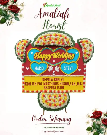 Papan Bunga Pernikahan Kapuak